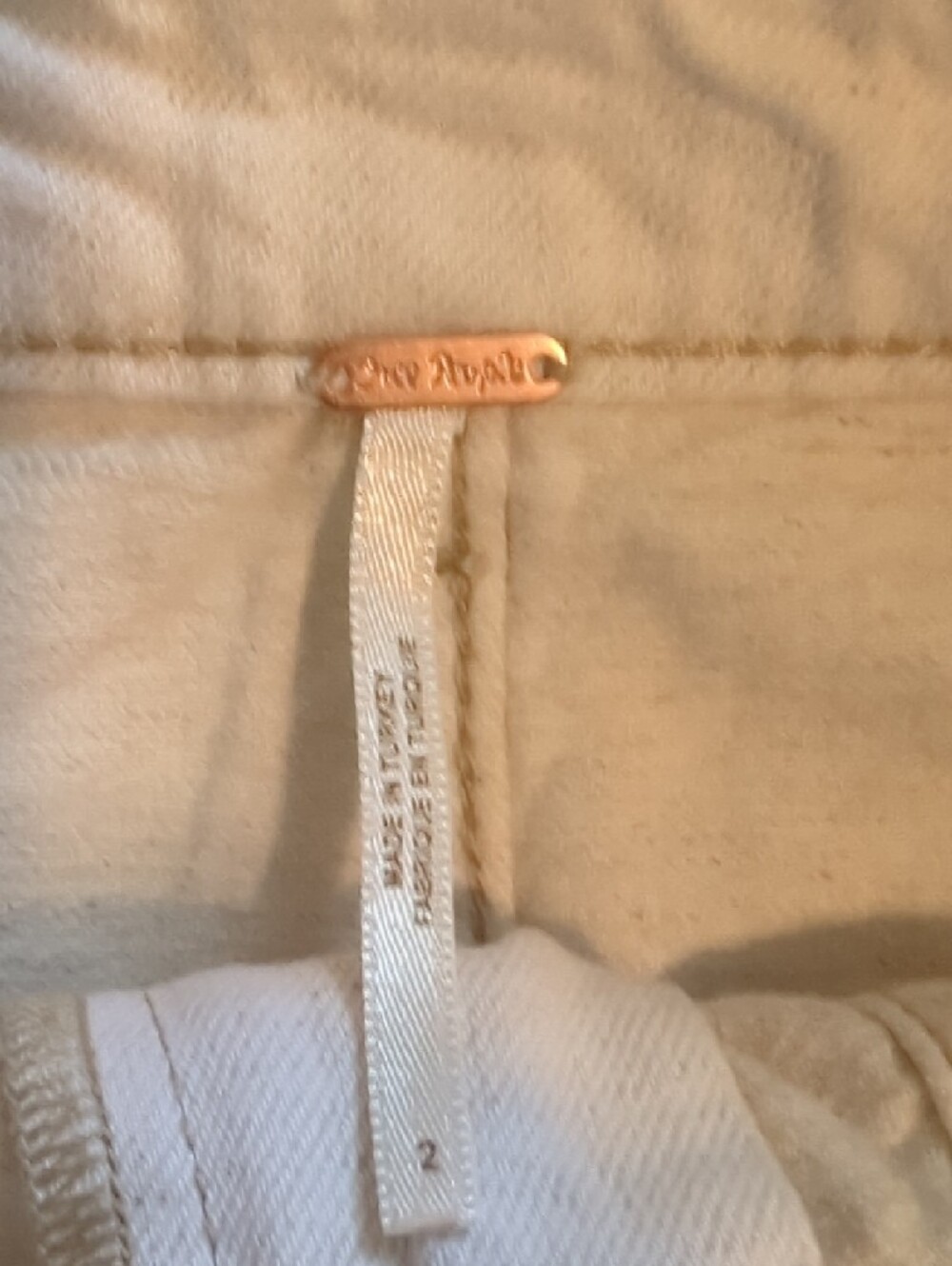 Free People Cream Splendor In The Grass Paperbag Skirt/Cotton-Linen Blend - Picture 5 of 8